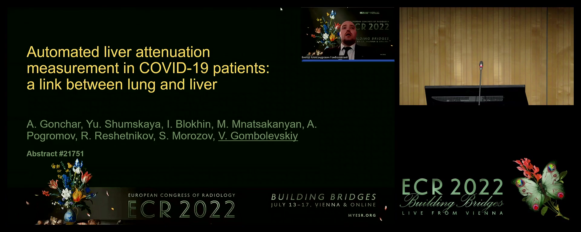 Automated liver attenuation measurement in COVID-19 patients: a link between lung and liver - Victor Gombolevskiy, Moscow / RU