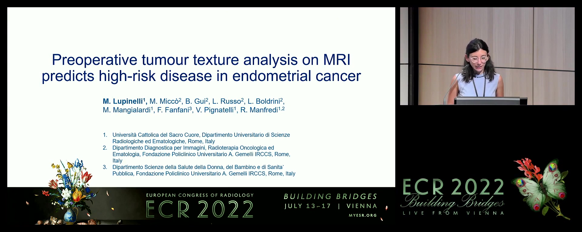 Preoperative tumour texture analysis on MRI predicts high-risk disease in endometrial cancer - Michela Lupinelli, Forli / IT