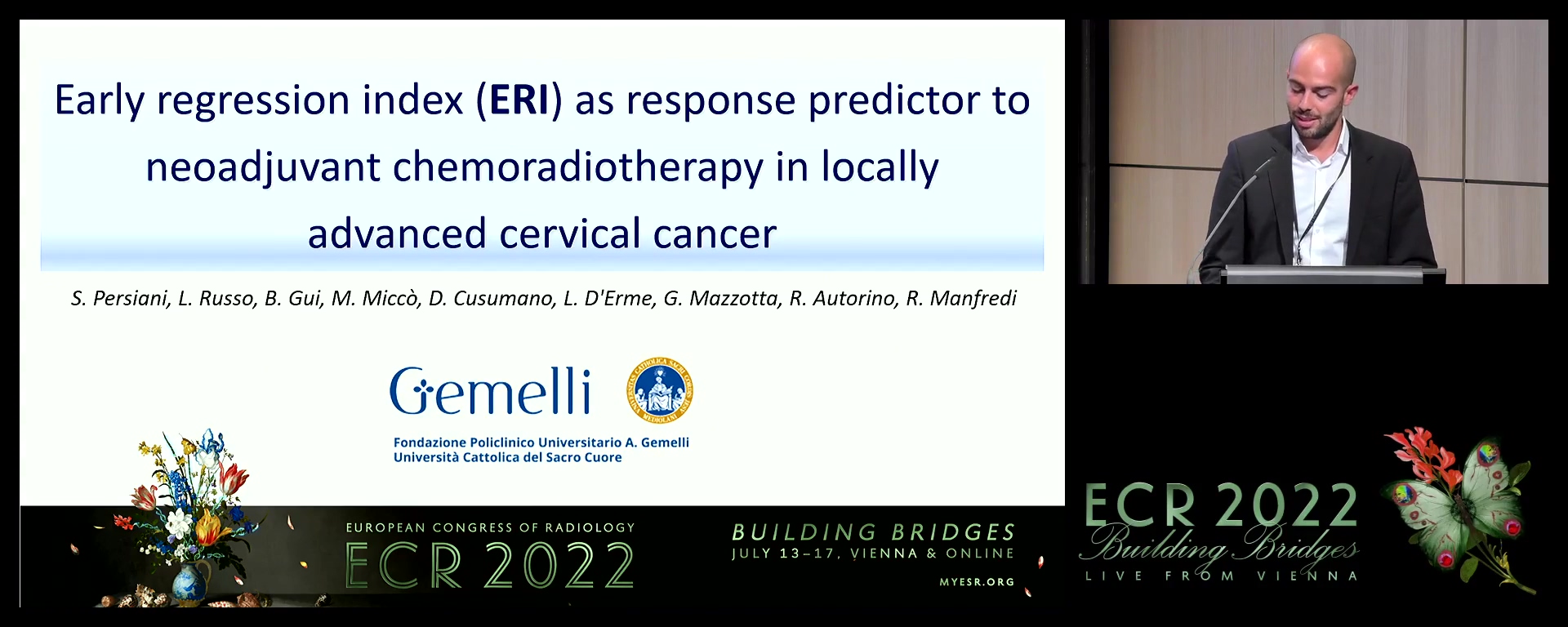 Early regression index (ERI) as response predictor to neoadjuvant chemoradiotherapy in locally advanced cervical cancer - Salvatore Persiani, Policoro / IT