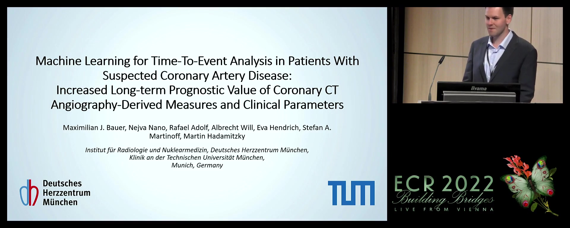 Machine learning for time-to-event analysis in patients with suspected coronary artery disease: increased long-term prognostic value of coronary CT angiography-derived measures and clinical parameters - Maximilian Josef Bauer, Munich / DE