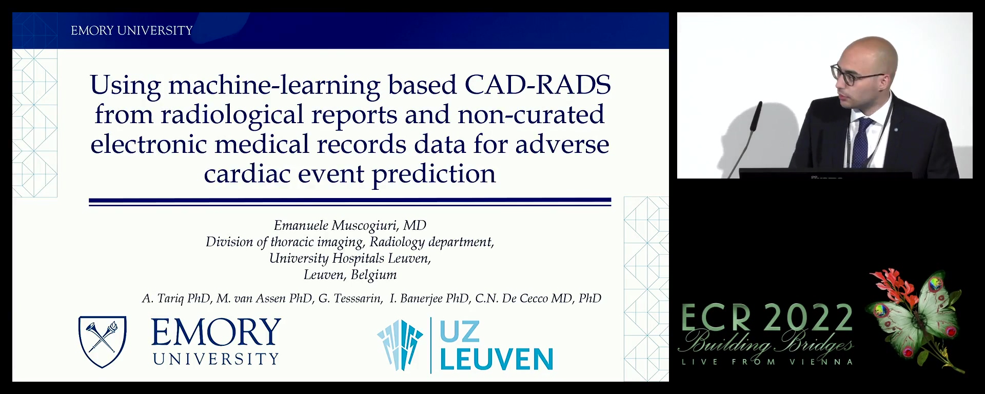 Using machine learning based CAD-RADS from radiological reports and non-curated electronic medical records data for adverse cardiac events prediction - Emanuele Muscogiuri, Roma / IT