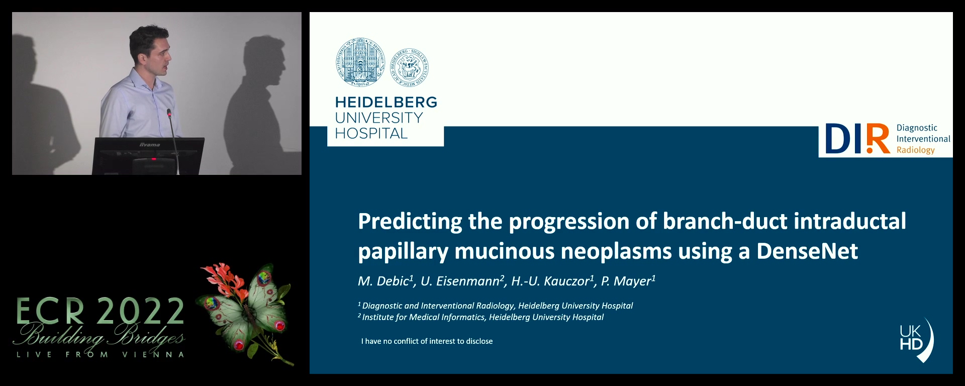 Predicting the progression of branch-duct intraductal papillary mucinous neoplasms using a DenseNet - Manuel Debić, Heidelberg / DE