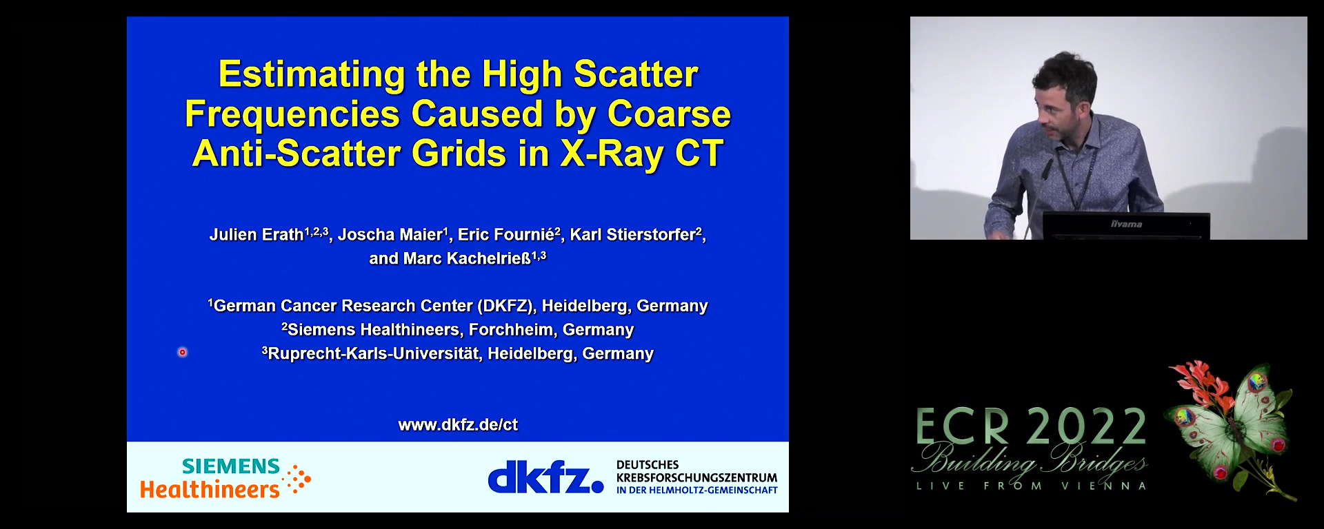 Estimating the high scatter frequencies caused by coarse anti-scatter grids in x-Ray CT - Julien Erath, Heidelberg / DE