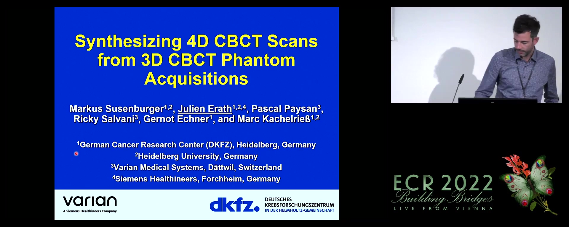 Synthesising 4D CBCT scans from 3D CBCT phantom acquisitions - Julien Erath, Heidelberg / DE
