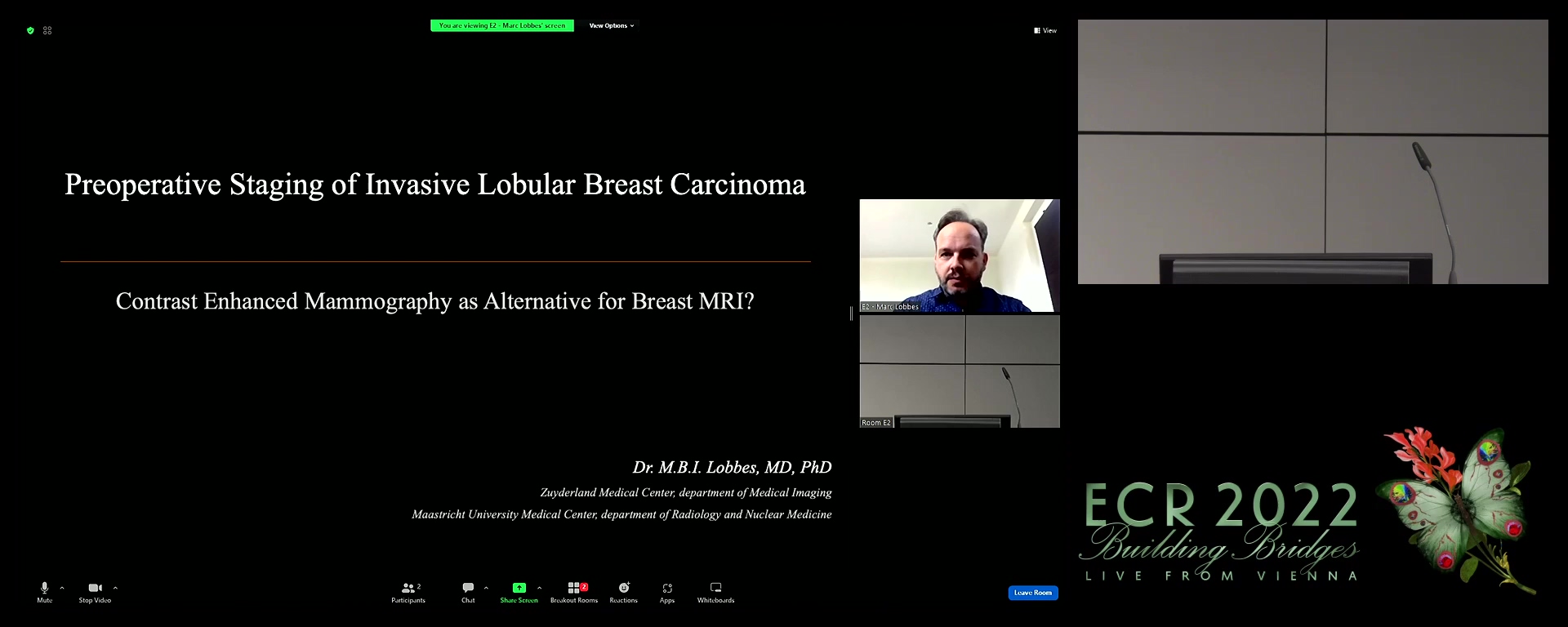 Preoperative staging of invasive lobular carcinoma (ILC): contrast-enhanced mammography (CEM) as alternative for breast MRI? - Marc Lobbes, Sittard-Geleen / NL
