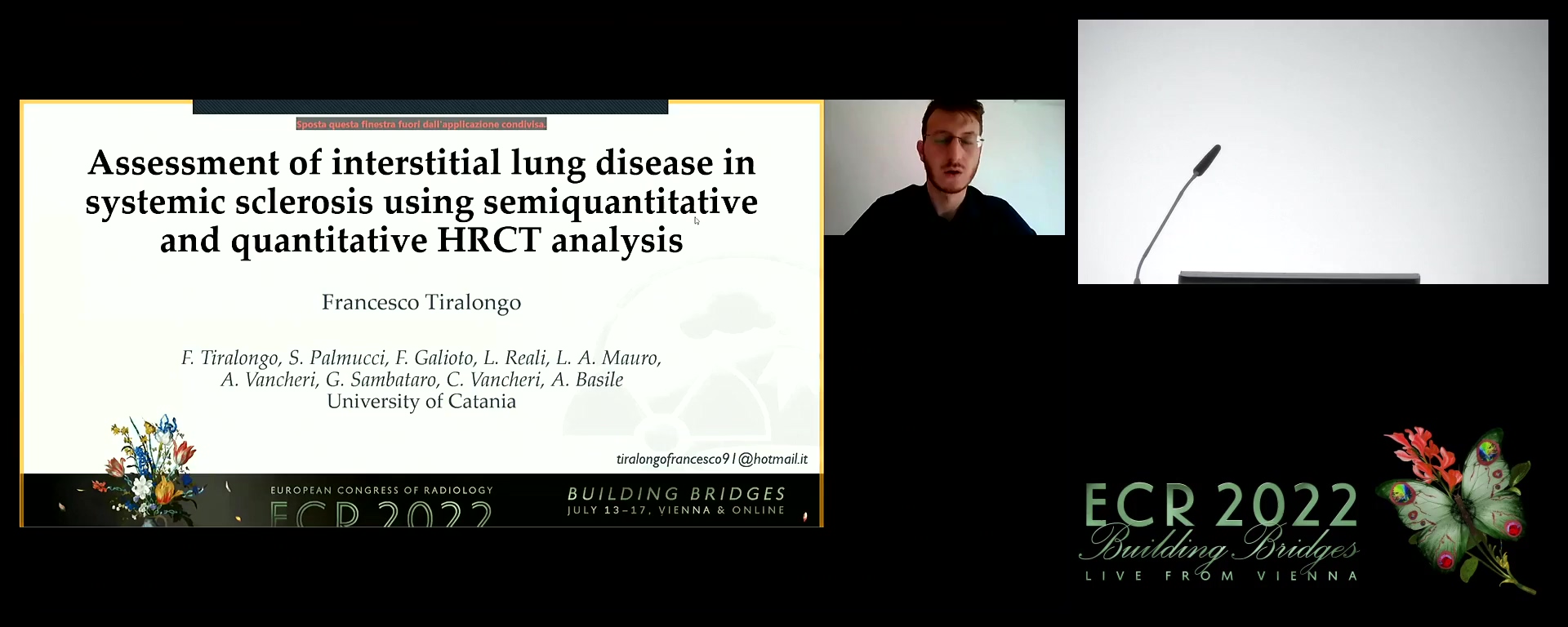 Assessment of interstitial lung disease in systemic sclerosis using semiquantitative and quantitative HRCT analysis - Francesco Tiralongo, Catania / IT