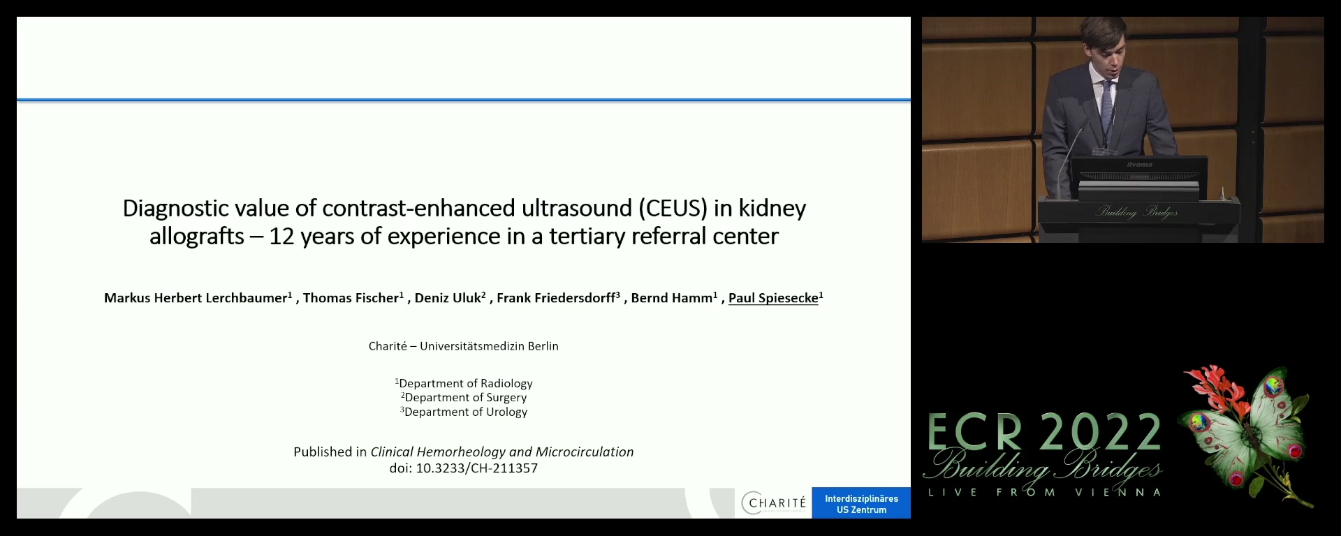 Diagnostic value of contrast-enhanced ultrasound in renal grafts: a 12 year tertial referral centre experience - Paul Spiesecke, Berlin / DE