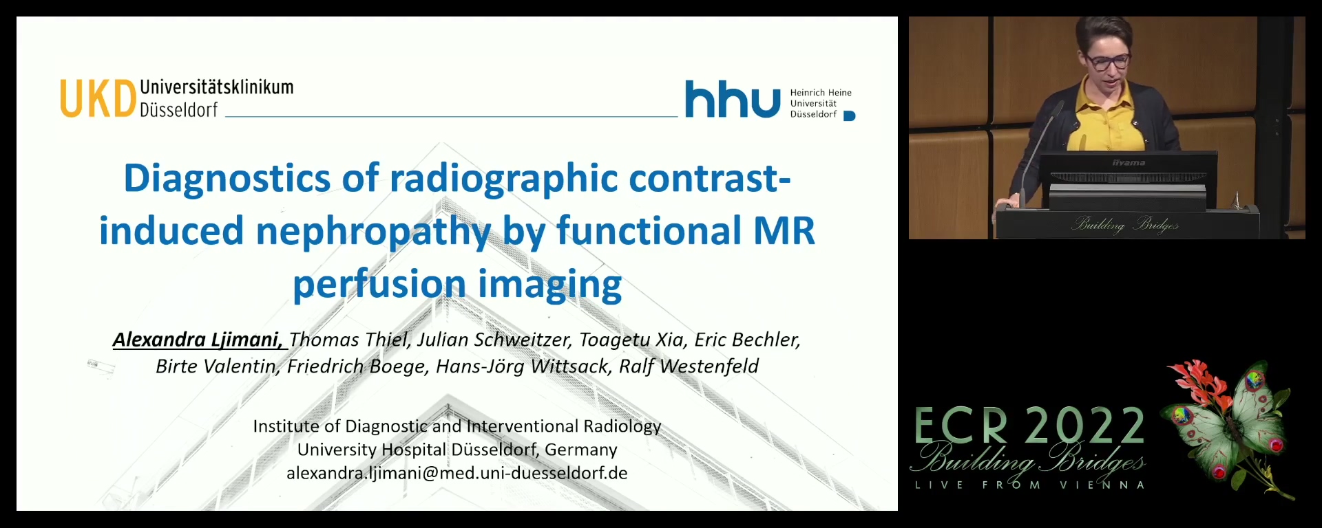 Diagnostics of radiographic contrast-induced nephropathy by functional renal MR perfusion imaging - Alexandra Ljimani, Dusseldorf / DE