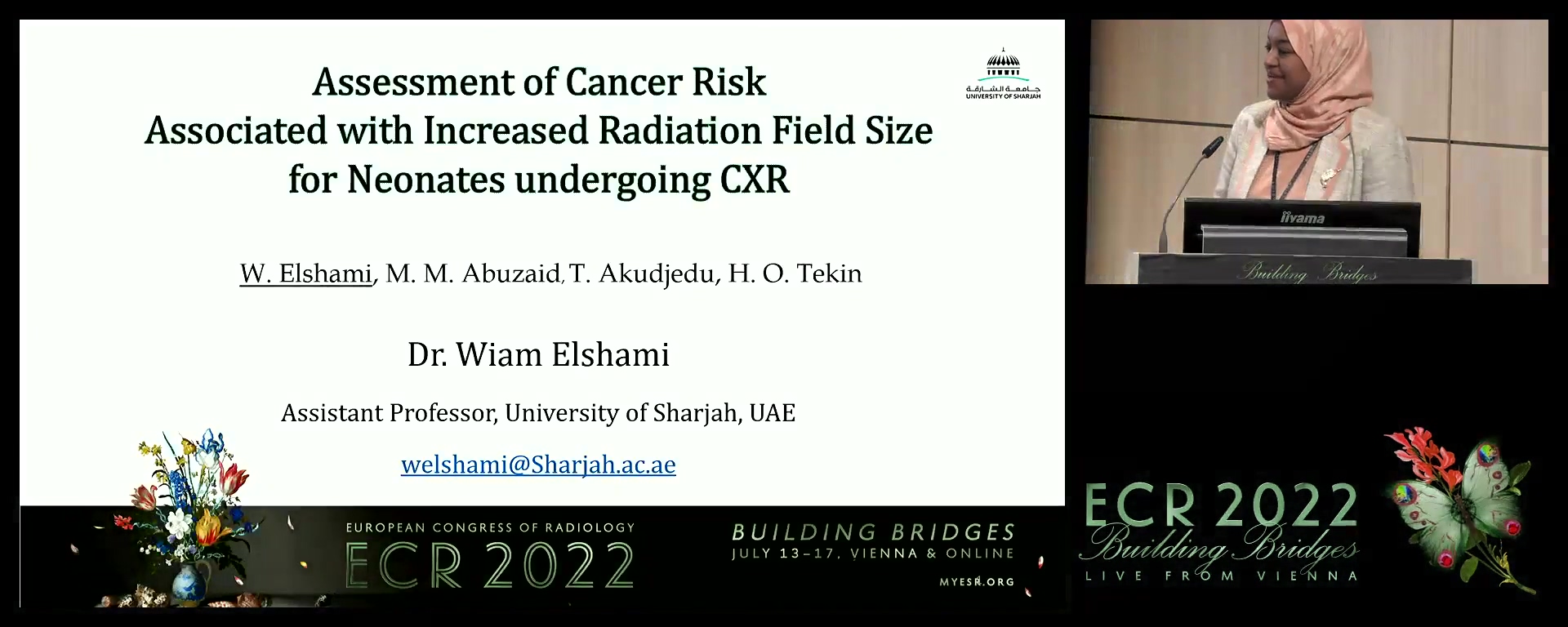 Assessment of cancer risk associated with increased radiation field sizes for neonates undergoing chest radiography - Wiam Elshami, Sharjah / AE
