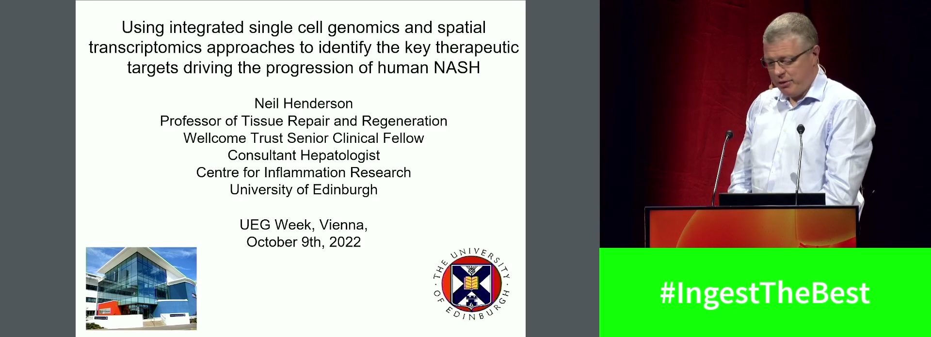 UEG Research Prize 2022: Using integrated single cell genomics and spatial transcriptomics approaches to identify the key therapeutic targets driving the progression of human NASH