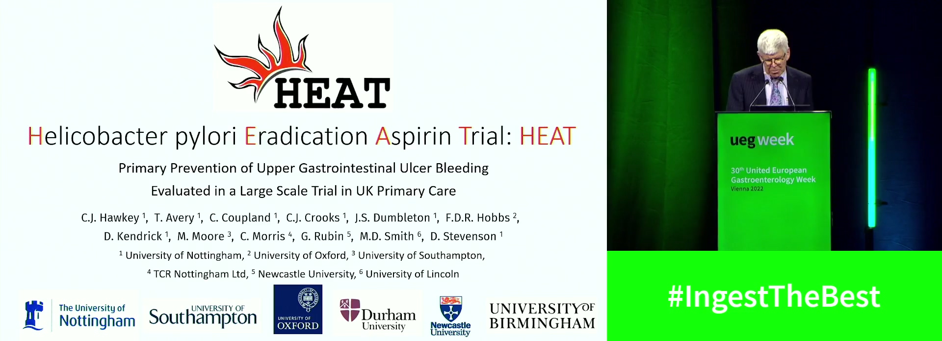 HELICOBACTER PYLORI ERADICATION ASPIRIN TRIAL (HEAT): PRIMARY PREVENTION OF UPPER GASTROINTESTINAL ULCER BLEEDING EVALUATED IN A LARGE SCALE TRIAL IN UK PRIMARY CARE