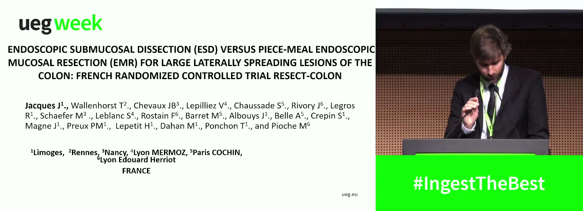 EN BLOC RESECTION BY ENDOSCOPIC SUBMUCOSAL DISSECTIONVERSUSENDOSCOPIC PIECEMEAL MUCOSAL RESECTION FOR LARGE NON-PEDUNCULATED COLONIC ADENOMAS: A RANDOMIZED COMPARATIVE TRIAL (RESECT COLON)