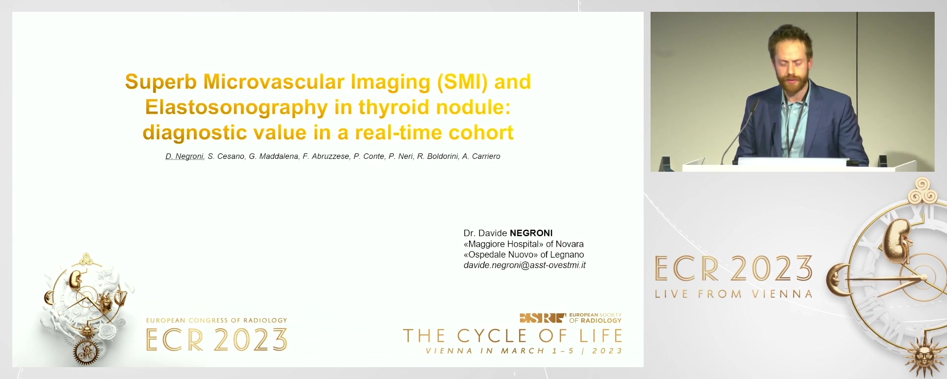 Superb microvascular imaging (SMI) and elastosonography in thyroid nodule: diagnostic value in a real-time cohort - Davide  Negroni, Galliate / IT