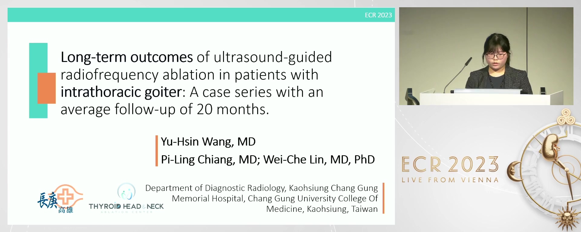 Long-term outcomes of ultrasound-guided radiofrequency ablation in patients with intrathoracic goiter: a case series with an average follow-up of 20 months. - Yu-Hsin  Wang, Kaohsiung City / TW