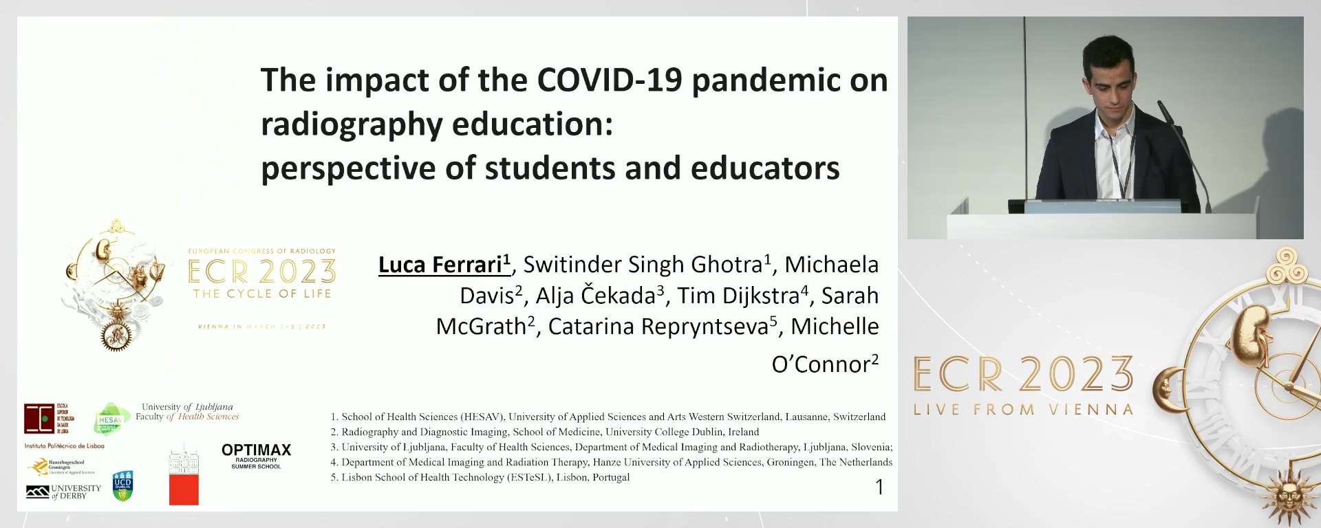 The impact of the COVID-19 pandemic on radiography education: perspective of students and educators - Luca  Ferrari, Pully / CH