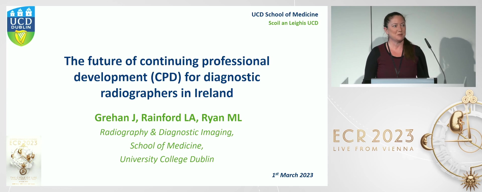 The future of continuing professional development (CPD) for diagnostic radiographers in Ireland - Jennifer Mary  Grehan, Dublin / IE