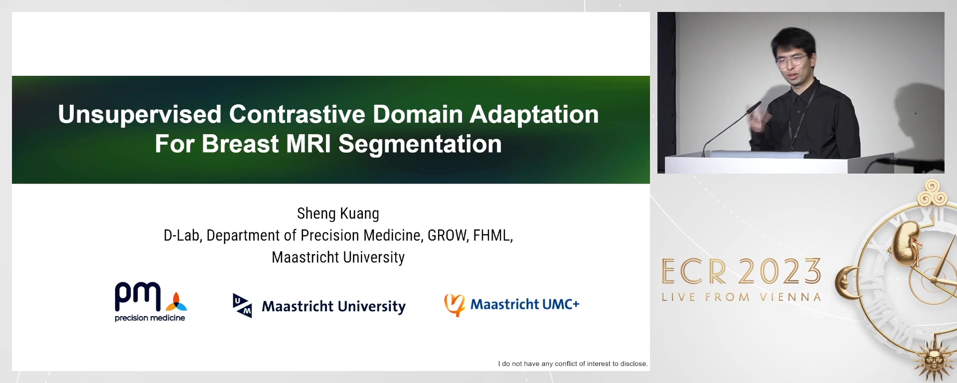 Unsupervised contrastive domain adaptation for breast MRI segmentation