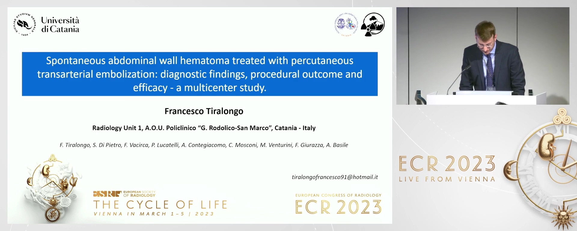 Spontaneous abdominal wall hematoma treated with percutaneous transarterial embolization, diagnostic findings, procedural outcome and efficacy: a multicentric study.