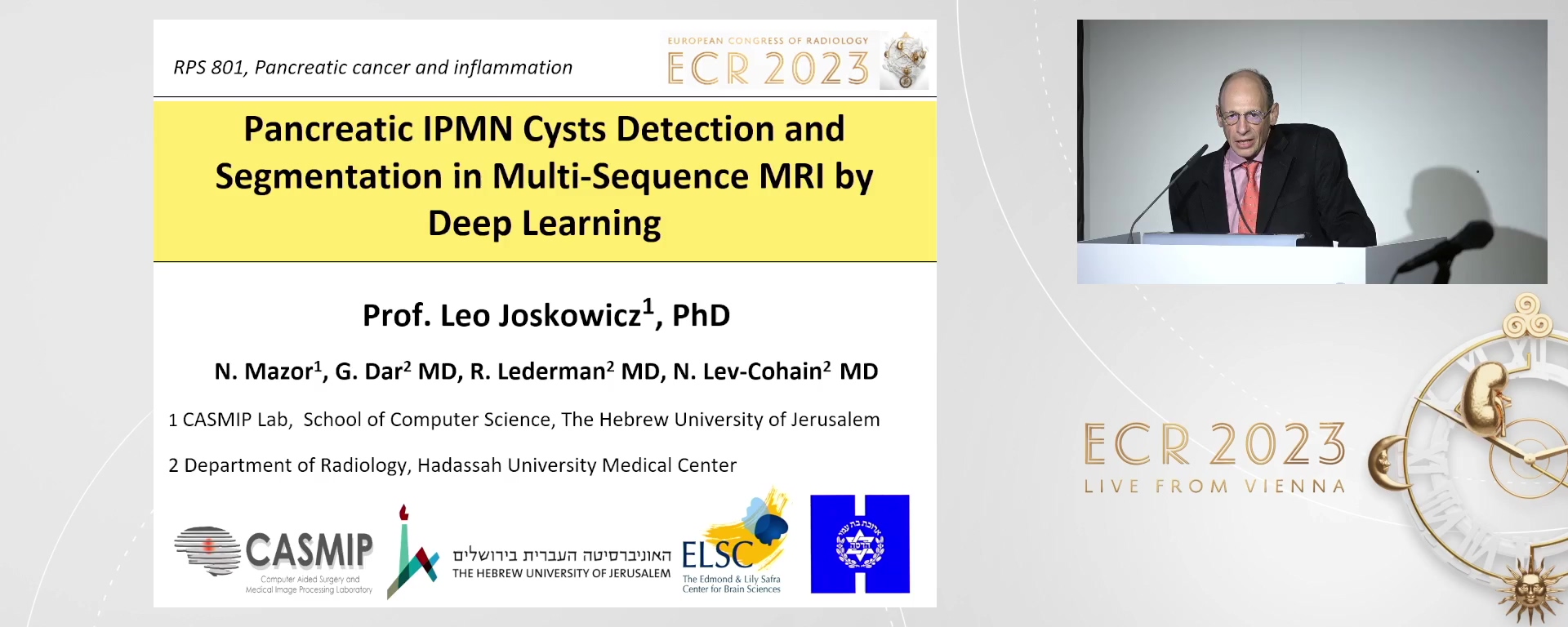 Pancreatic IPMN cysts detection and segmentation in multi-sequence MRI by deep learning - Leo  Joskowicz, Jerusalem / IL