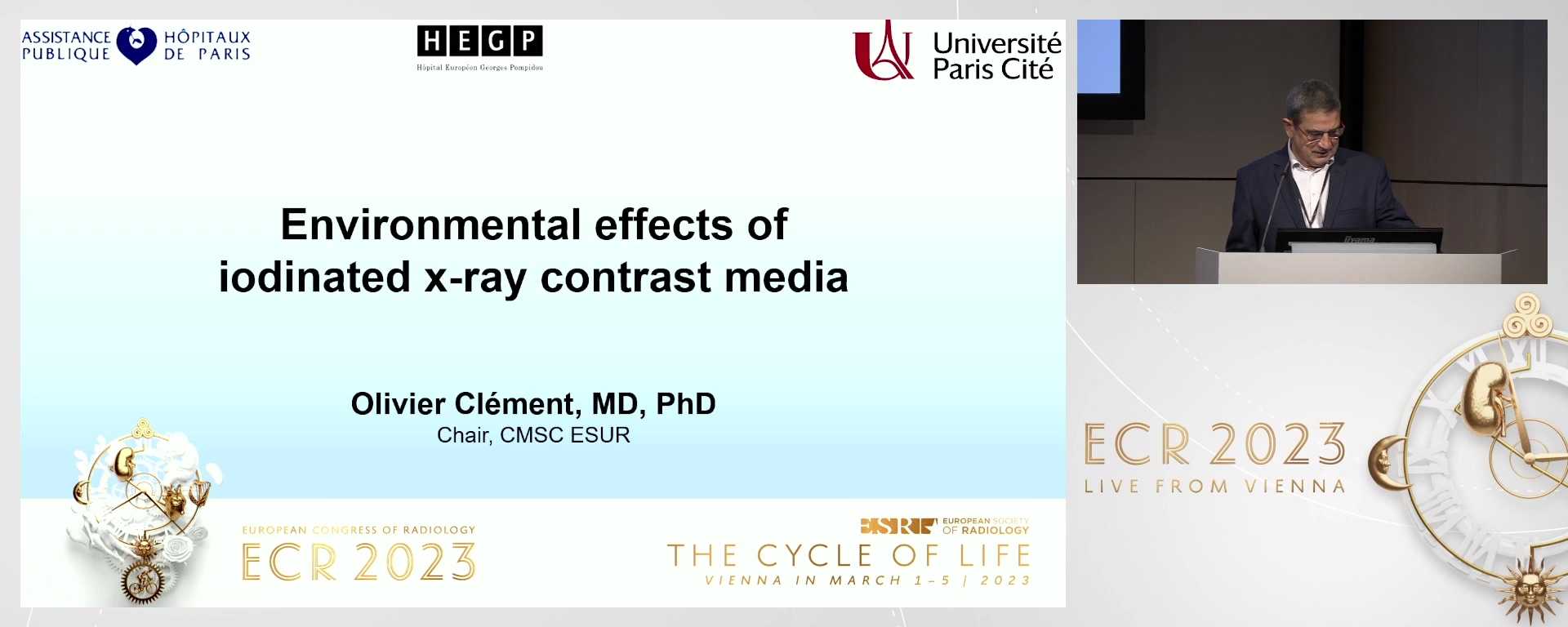 Environmental effects of iodinated x-ray contrast media - Olivier  Clément, Paris / FR