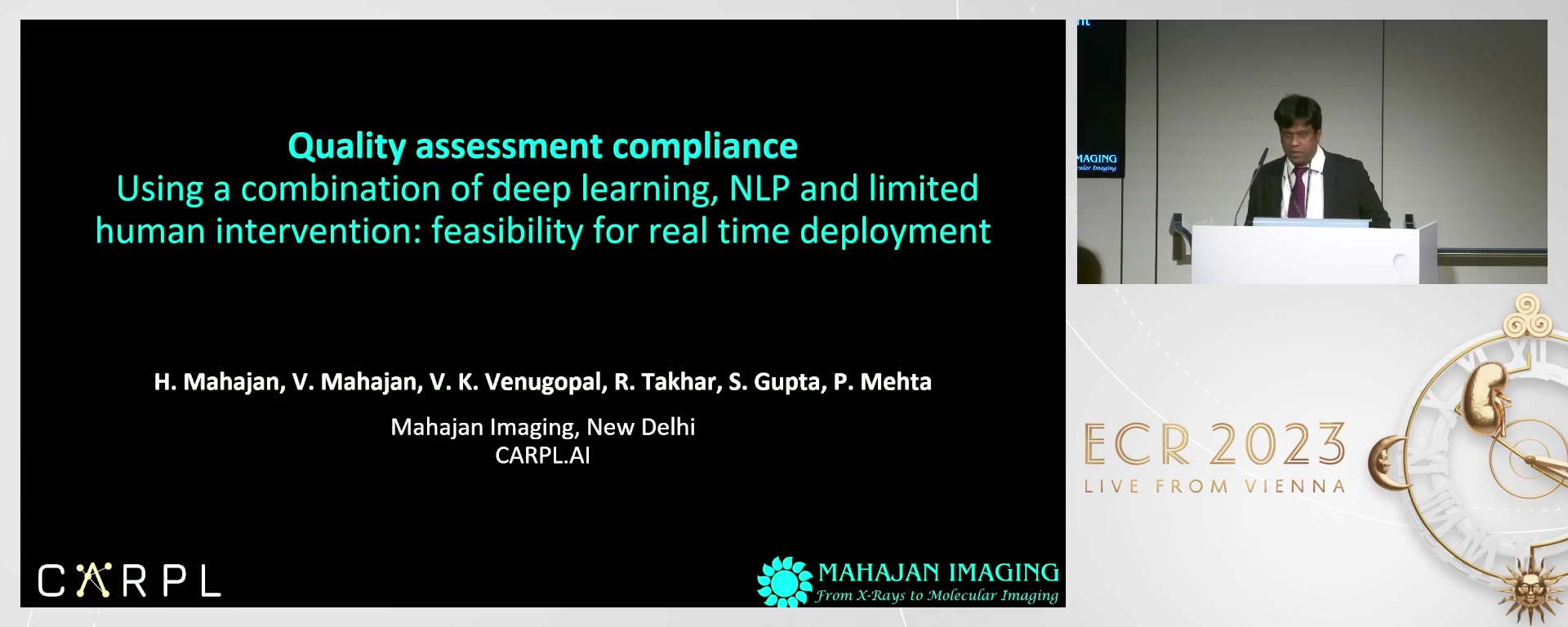 Quality assessment compliance using a combination of deep learning, NLP and limited human intervention: feasibility for real time institutional deployment