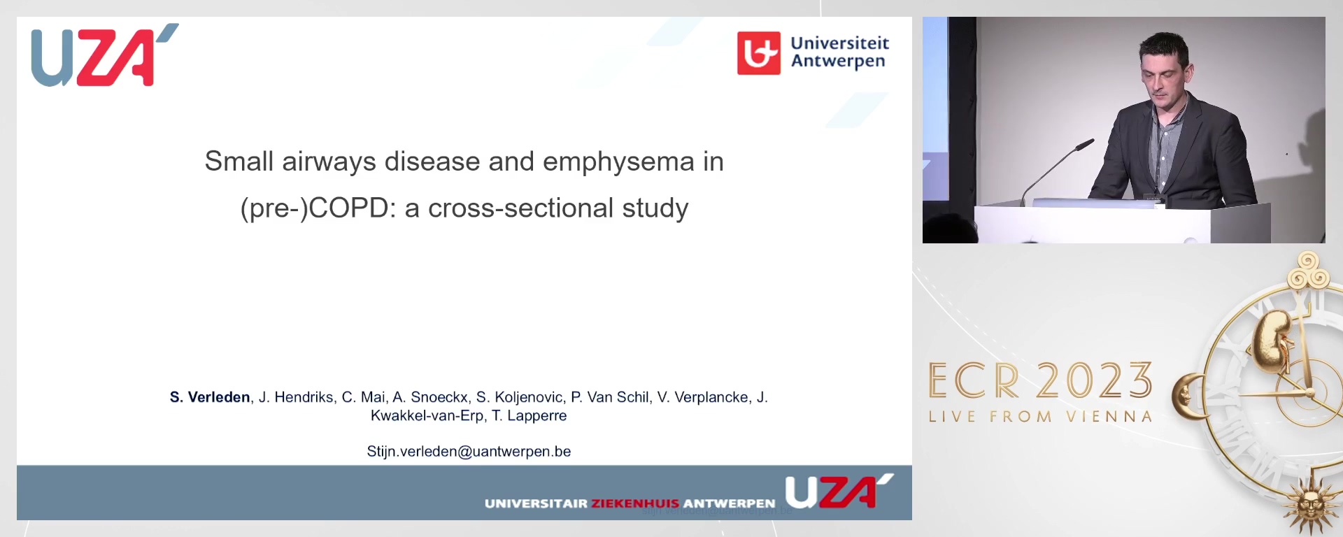 Small airways disease and emphysema in pre-COPD: a cross-sectional study - Stijn Verleden, Edegem / BE