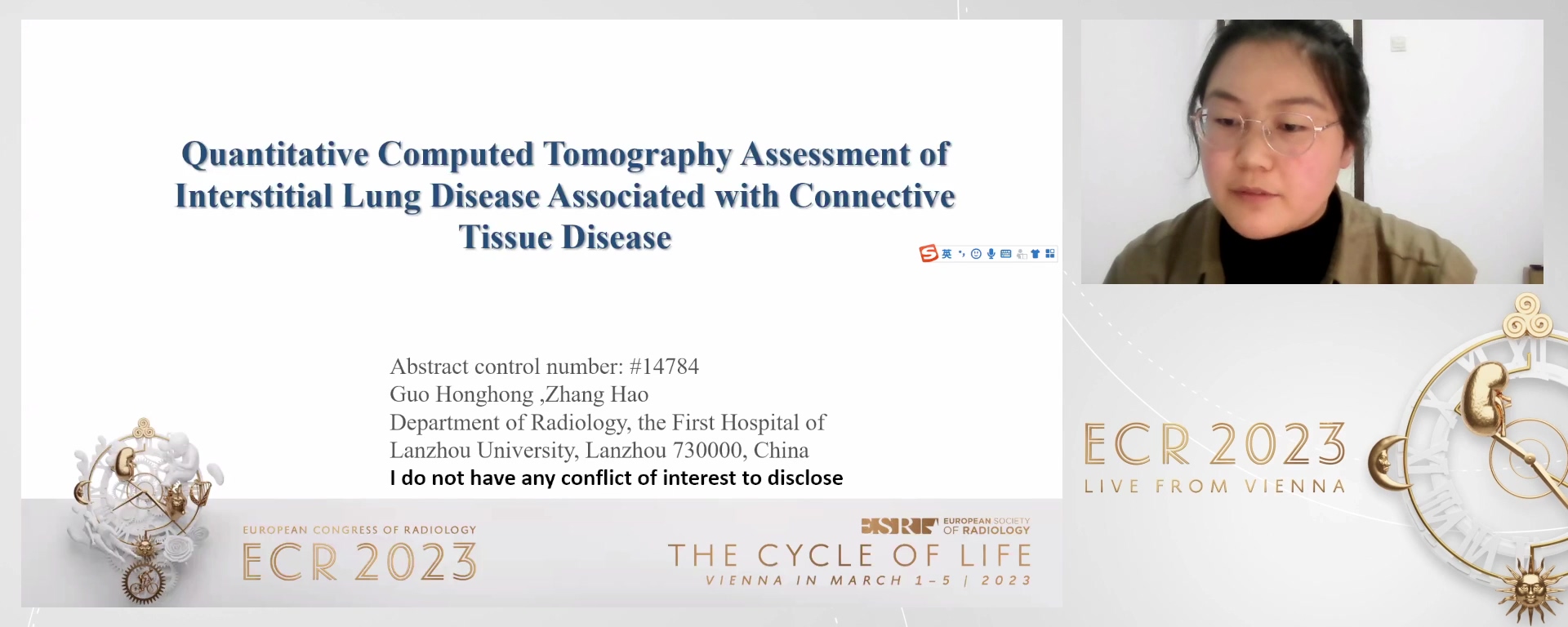 Quantitative computed tomography assessment of interstitial lung disease associated with connective tissue disease - Honghong  Guo, Lan Zhou / CN
