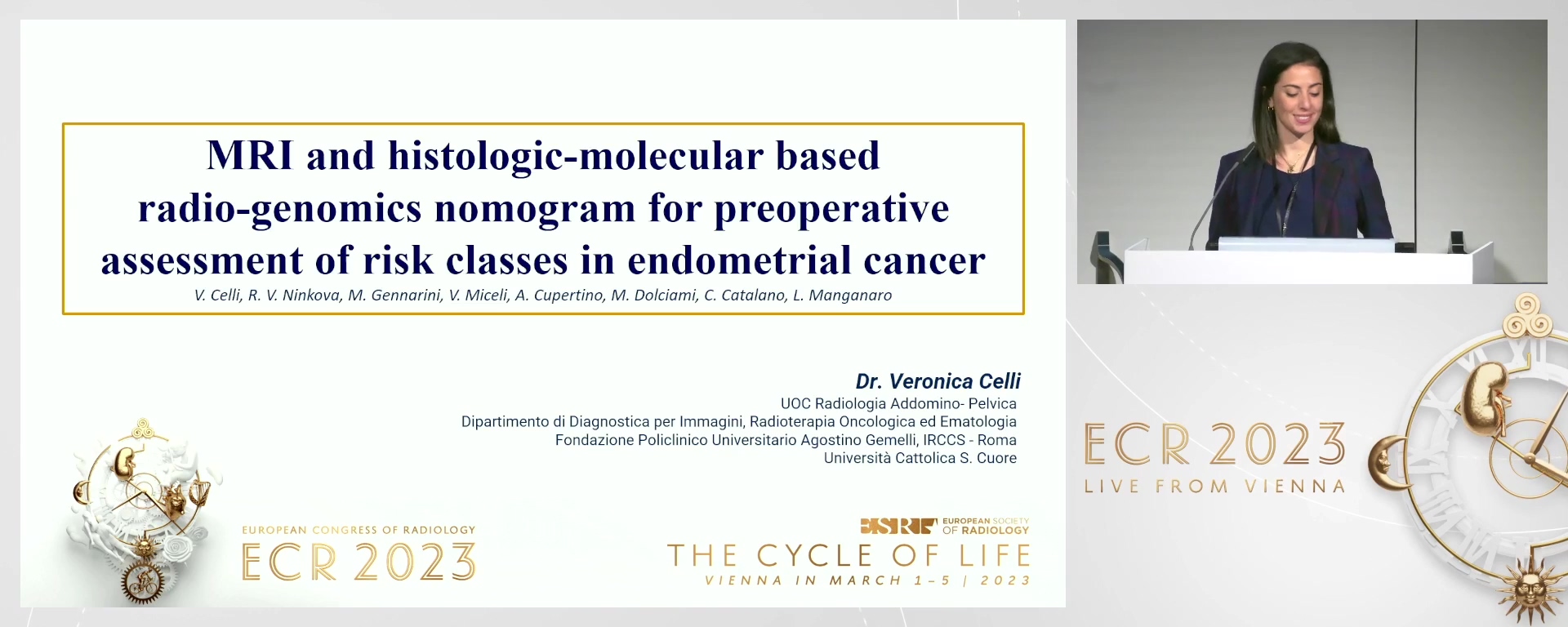 MRI- and histologic-molecular-based radiogenomics nomogram for preoperative assessment of risk classes in endometrial cancer