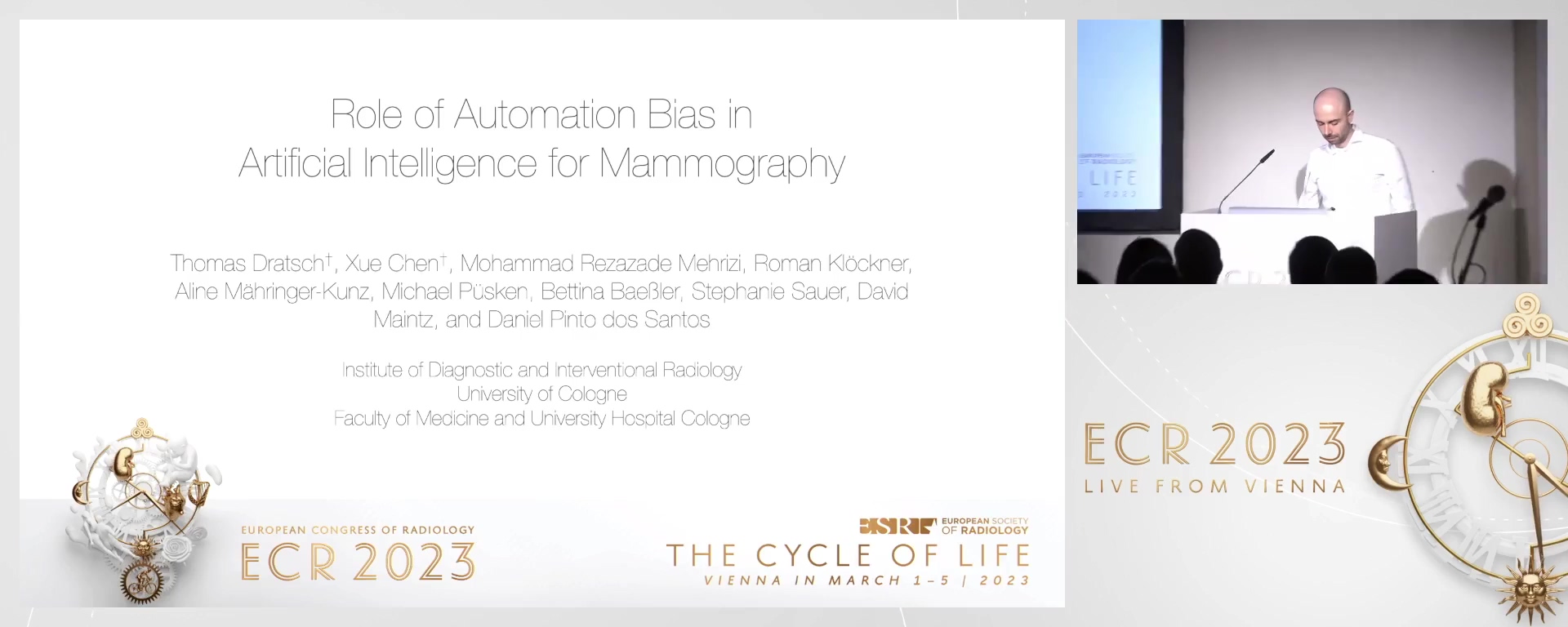 Role of automation bias in artificial intelligence for mammography - Thomas Markus Dratsch, Cologne / DE