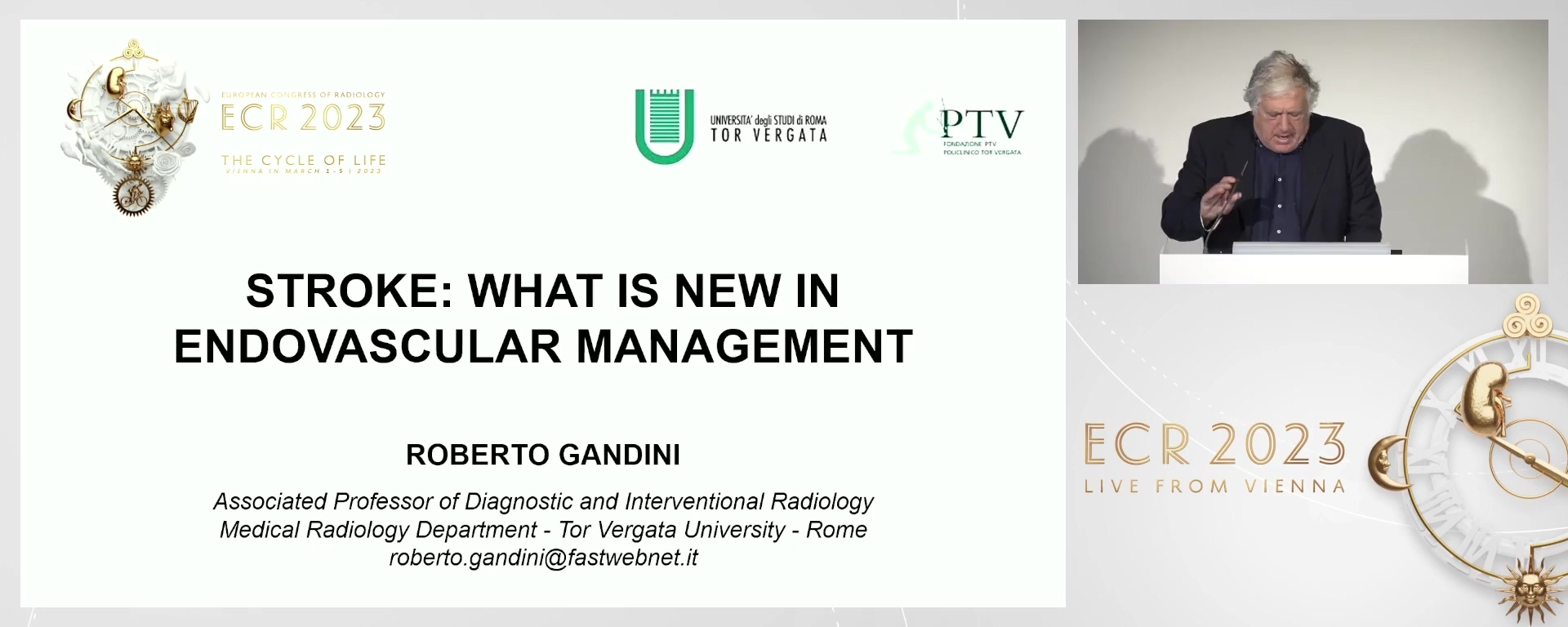 What is new in endovascular management - Roberto  Gandini, Rome / IT