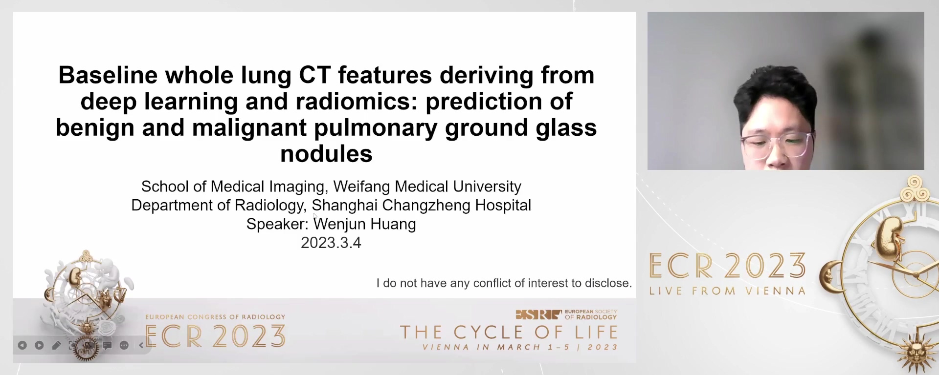 Baseline whole-lung CT features deriving from deep learning and radiomics: prediction of benign and malignant pulmonary ground glass nodules