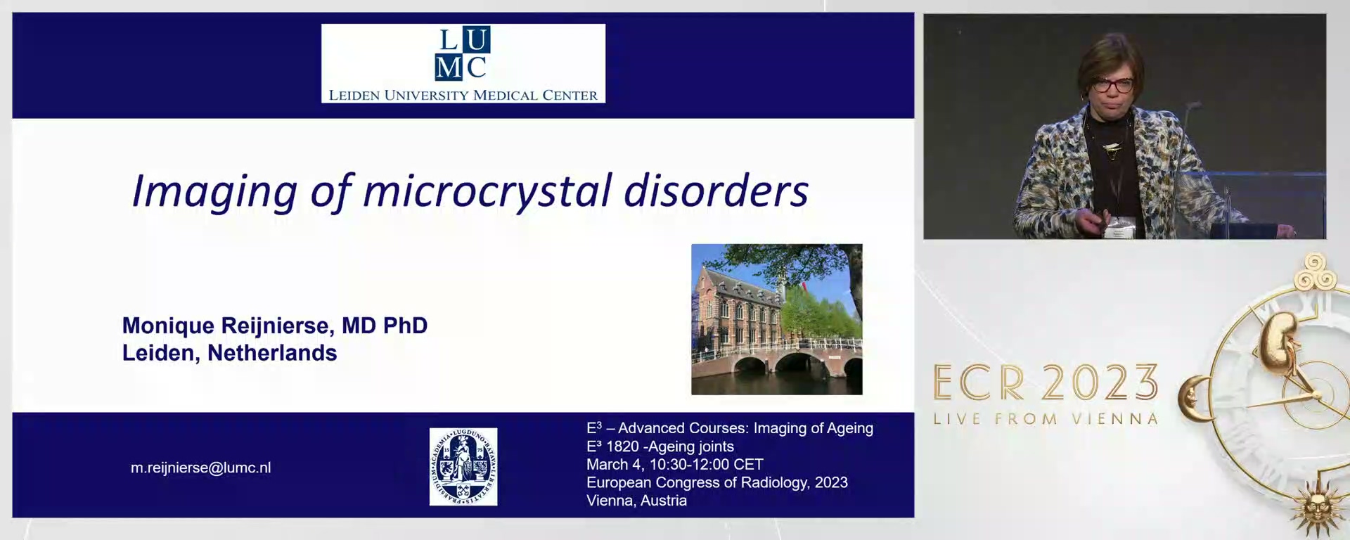 Imaging of microcrystal disorders - Monique  Reijnierse, Leiden / NL