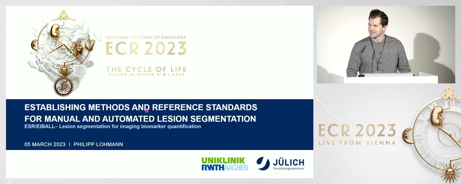 Establishing methods and reference standards for manual and automated lesion segmentation - Philipp  Lohmann, Juelich / DE