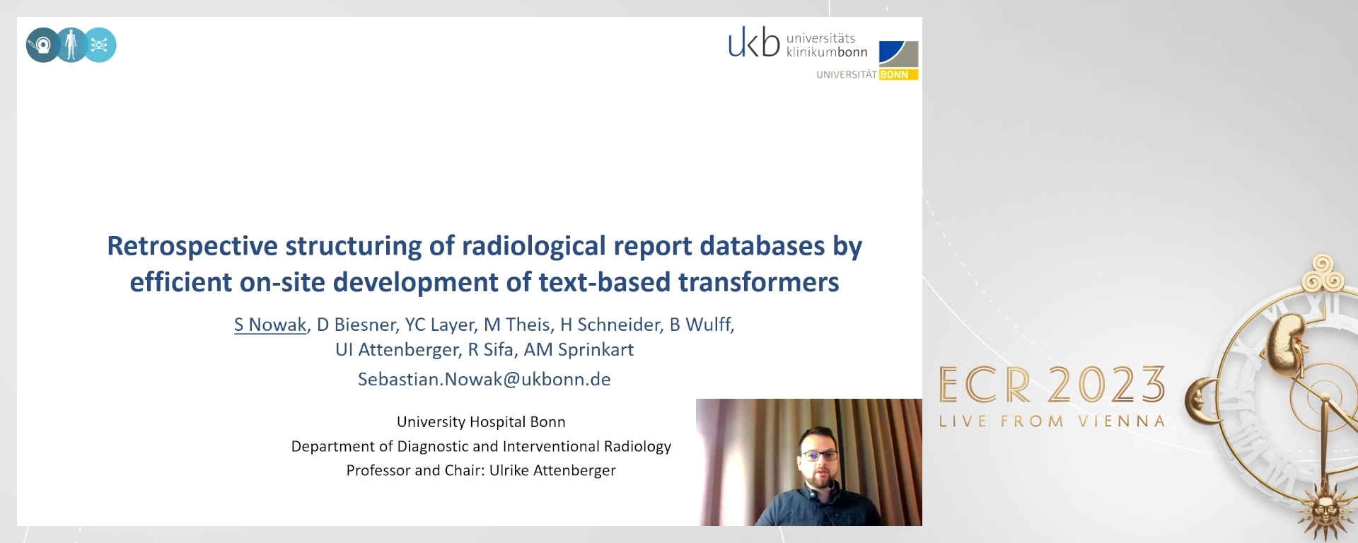 Retrospective structuring of radiological report databases by efficient on-site development of text-based transformers