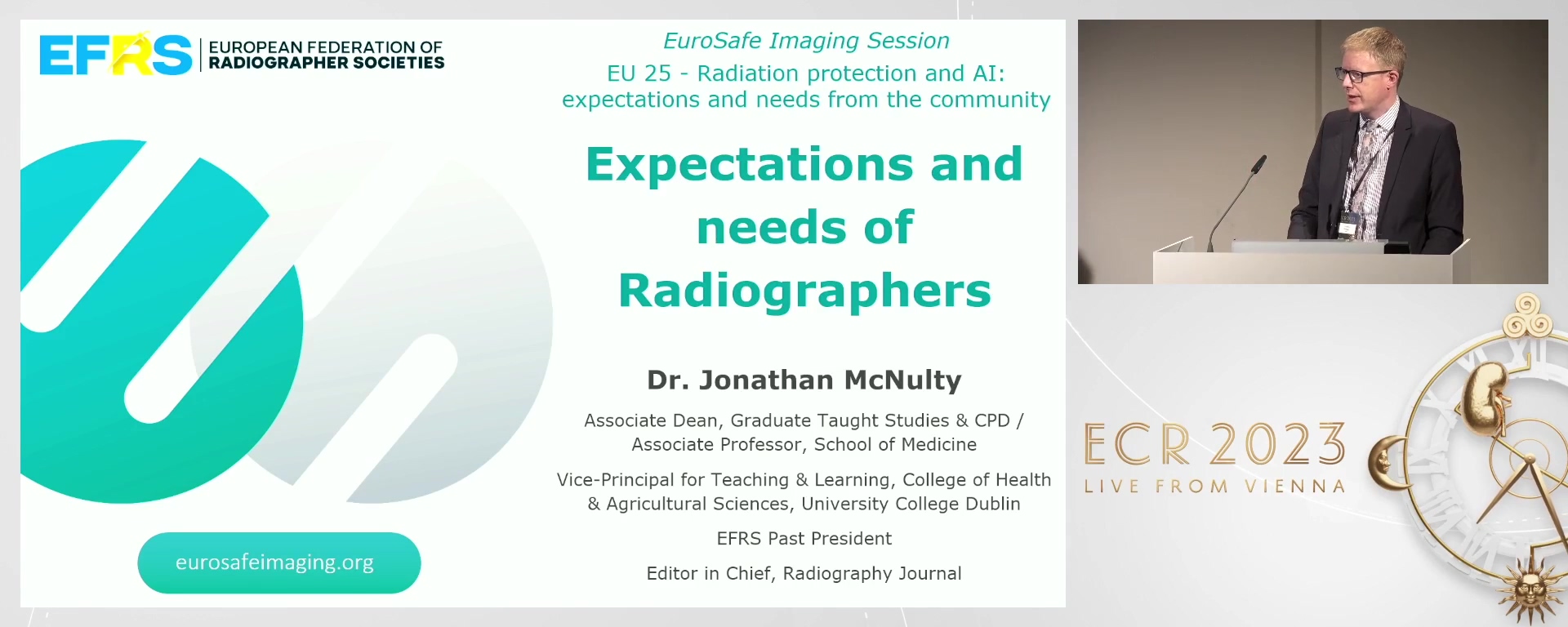 Expectations and needs of radiographers - Jonathan McNulty, Dublin / IE