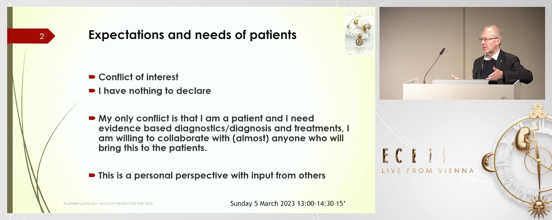 Expectations and needs of patients - Erik  Briers, Brussels / BE