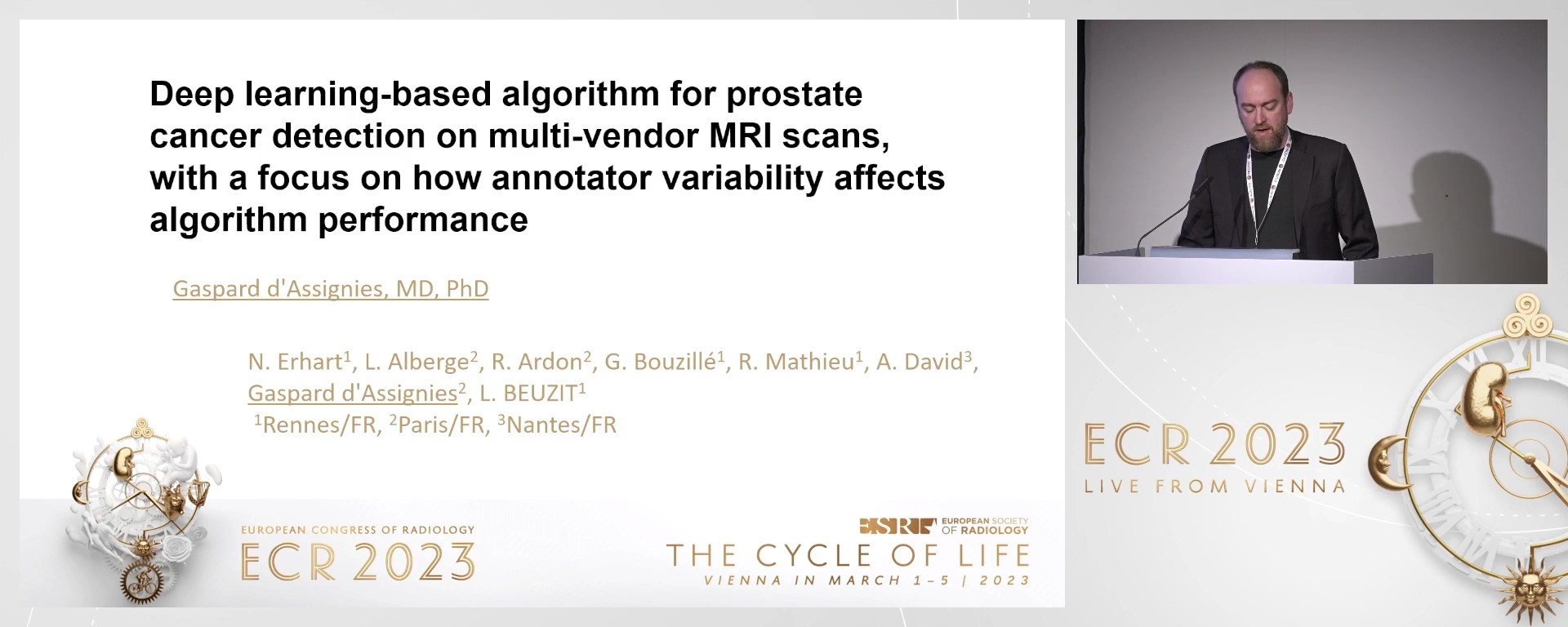 Deep learning-based algorithm for prostate cancer detection on multi-vendor MRI scans, with a focus on how annotator variability affects algorithm performance - Gaspard d'Assignies, Paris / FR