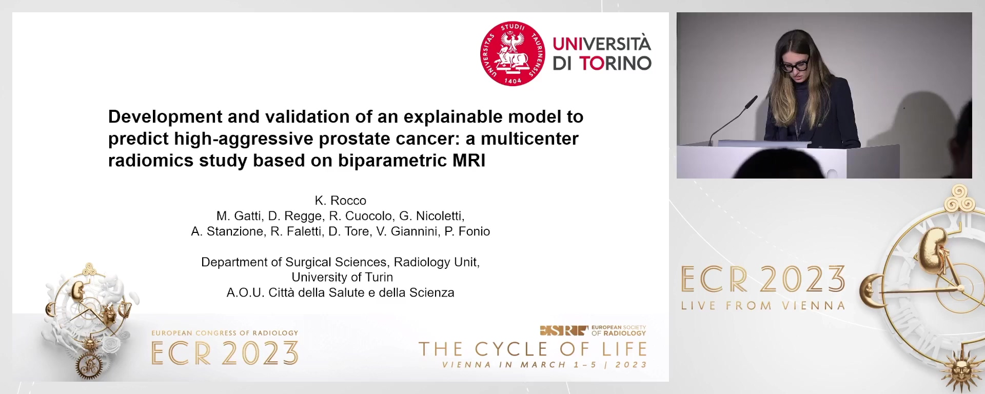 Development and validation of an explainable AI-CAD system to predict high-aggressive prostate cancer: a multicentre radiomics study based on biparametric MRI - Katia Rocco, Turin / IT