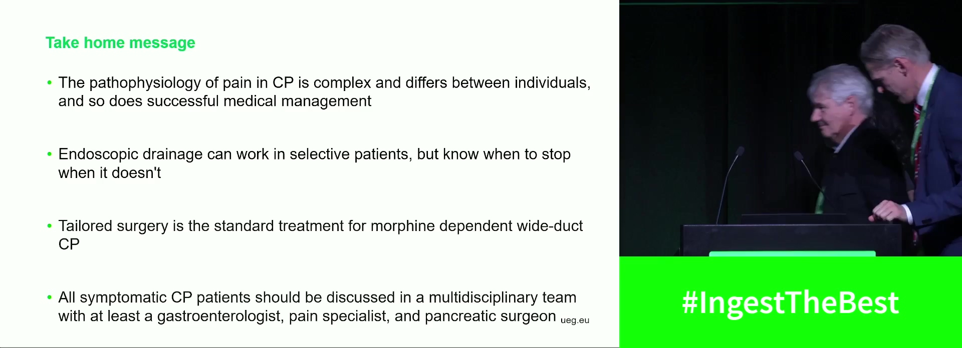 Panel discussion: Pain on the rocks - Management of painful calcifying chronic pancreatitis