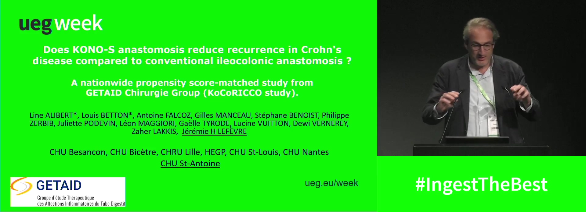 DOES KONO-S ANASTOMOSIS REDUCE RECURRENCE IN CROHN'S DISEASE COMPARED TO CONVENTIONAL ILEOCOLONIC ANASTOMOSIS? A NATIONWIDE PROPENSITY SCORE-MATCHED STUDY FROM GETAID CHIRURGIE GROUP