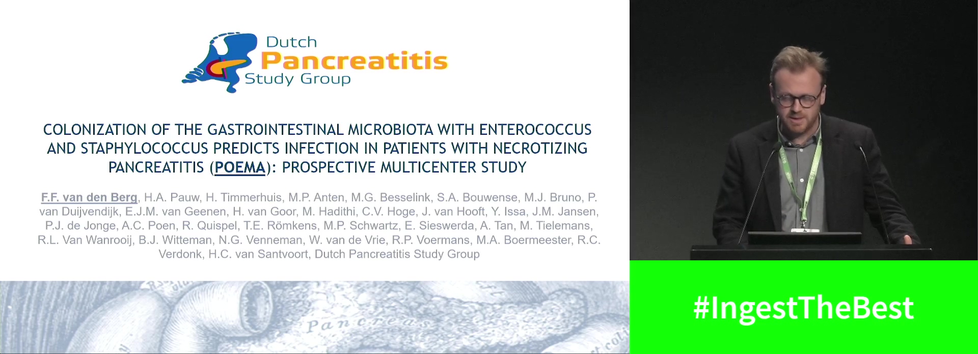 COLONIZATION OF THE GASTROINTESTINAL MICROBIOTA WITH ENTEROCOCCUS AND STAPHYLOCOCCUS PREDICTS INFECTION IN PATIENTS WITH NECROTIZING PANCREATITIS (POEMA): PROSPECTIVE MULTICENTER STUDY