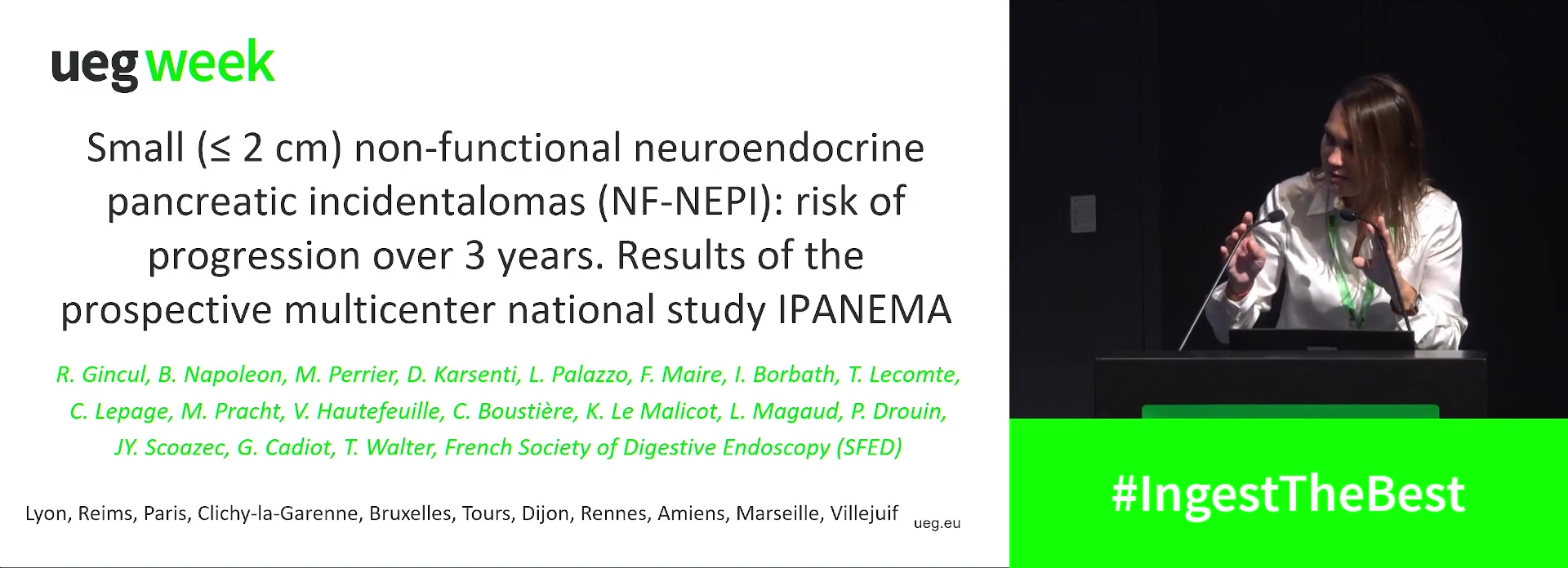 SMALL NON-FUNCTIONAL NEUROENDOCRINE PANCREATIC INCIDENTALOMAS (≤ 2 CM): RISK OF PROGRESSION OVER 3 YEARS. RESULTS OF THE PROSPECTIVE MULTICENTER FRENCH NATIONAL STUDY IPANEMA