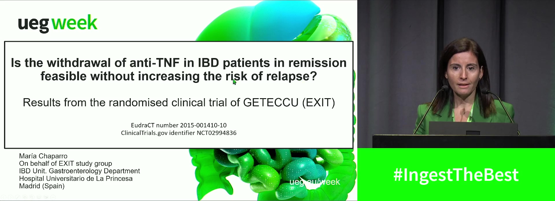 IS THE WITHDRAWAL OF ANTI-TUMOUR NECROSIS FACTOR IN INFLAMMATORY BOWEL DISEASE PATIENTS IN REMISSION FEASIBLE WITHOUT INCREASING THE RISK OF RELAPSE? RESULTS FROM THE RANDOMISED CLINICAL TRIAL OF GETECCU (EXIT)