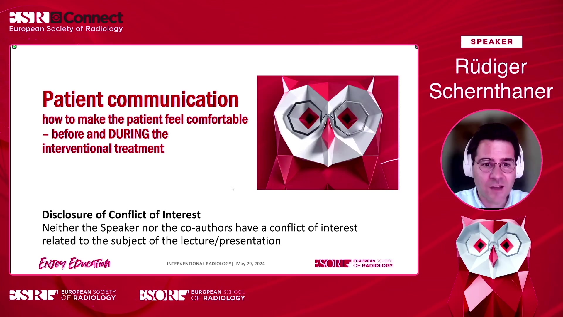 Patient communication: how to make the patient feel comfortable – before and DURING the interventional treatment