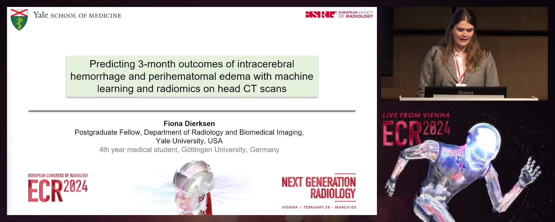 Prognostic machine learning classifiers using radiomics of supratentorial intracerebral haemorrhage and surrounding oedema on admission non-contrast head CT