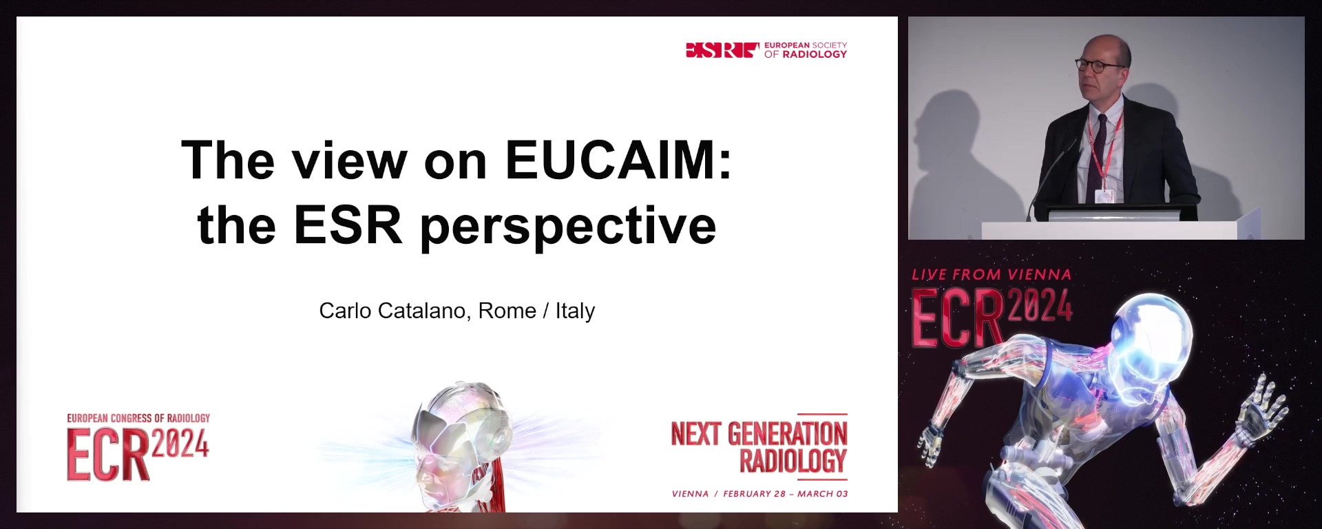 The view on EUCAIM: the ESR perspective