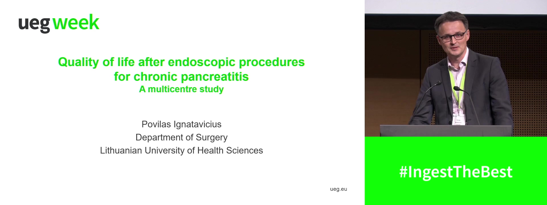 Quality of life after endoscopic procedures for chronic pancreatitis: A multicentre study