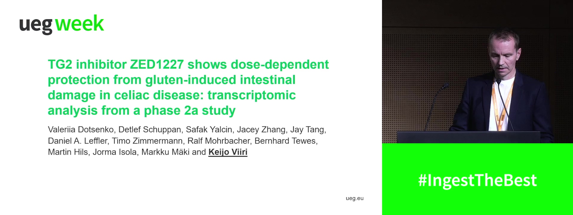 TG2 INHIBITOR (ZED1227) SHOWS DOSE-DEPENDENT PROTECTION FROM GLUTEN-INDUCED INTESTINAL DAMAGE IN CELIAC DISEASE: TRANSCRIPTOMIC ANALYSIS FROM A PHASE 2A STUDY