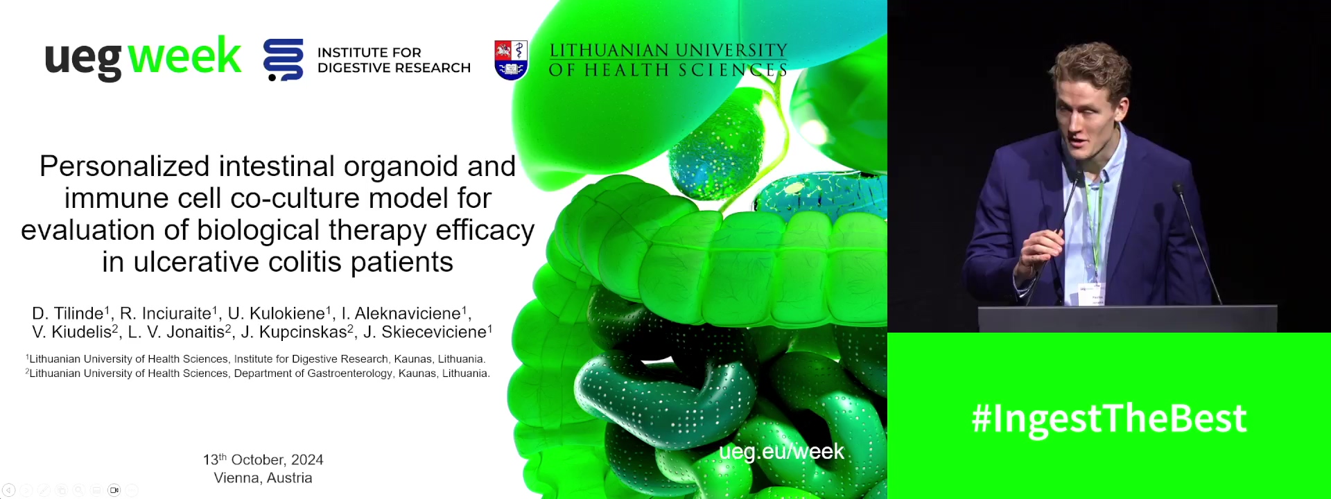 PERSONALIZED INTESTINAL ORGANOID AND IMMUNE CELL CO-CULTURE MODEL FOR EVALUATION OF BIOLOGICAL THERAPY EFFICACY IN ULCERATIVE COLITIS PATIENTS