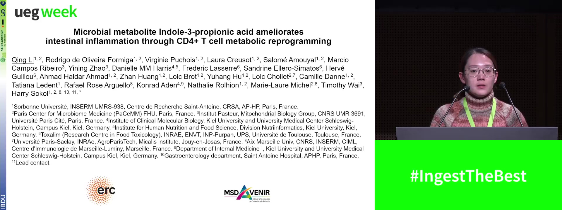 MICROBIAL METABOLITE INDOLE-3-PROPIONIC ACID AMELIORATES INTESTINAL INFLAMMATION THROUGH CD4+ T CELL METABOLIC REPROGRAMMING